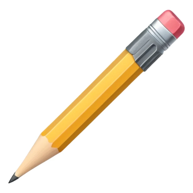 Pencil stub with chewed on eraser sticker