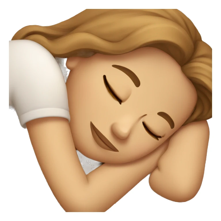 light brown hair girl sleeping sticker