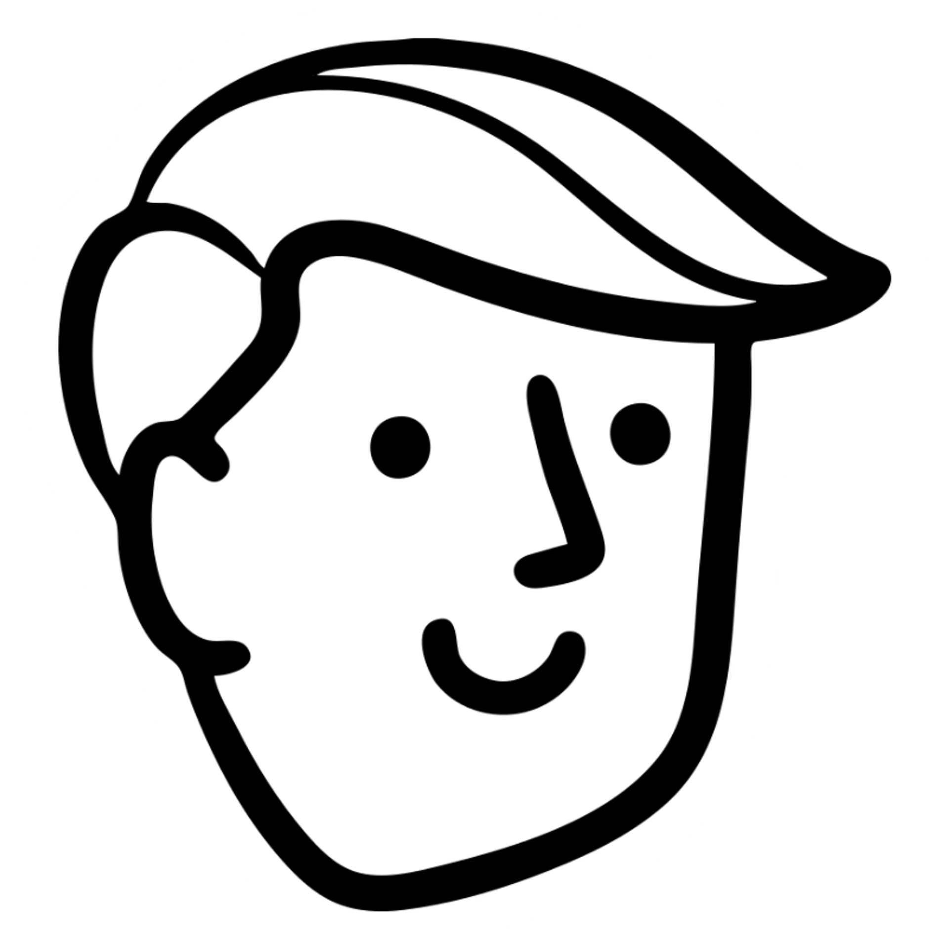 Donald Trump with signature hairstyle sticker