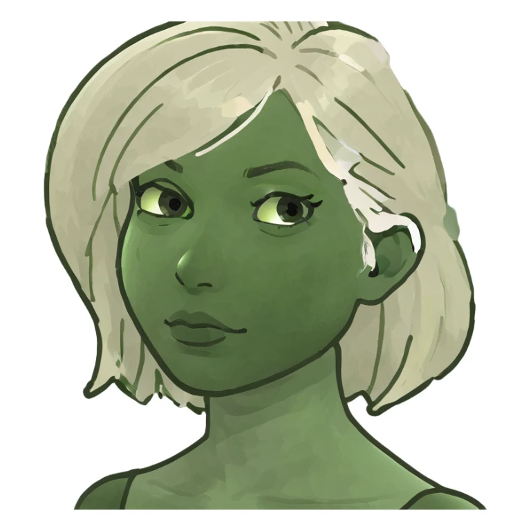 Girl with blond hair sticker