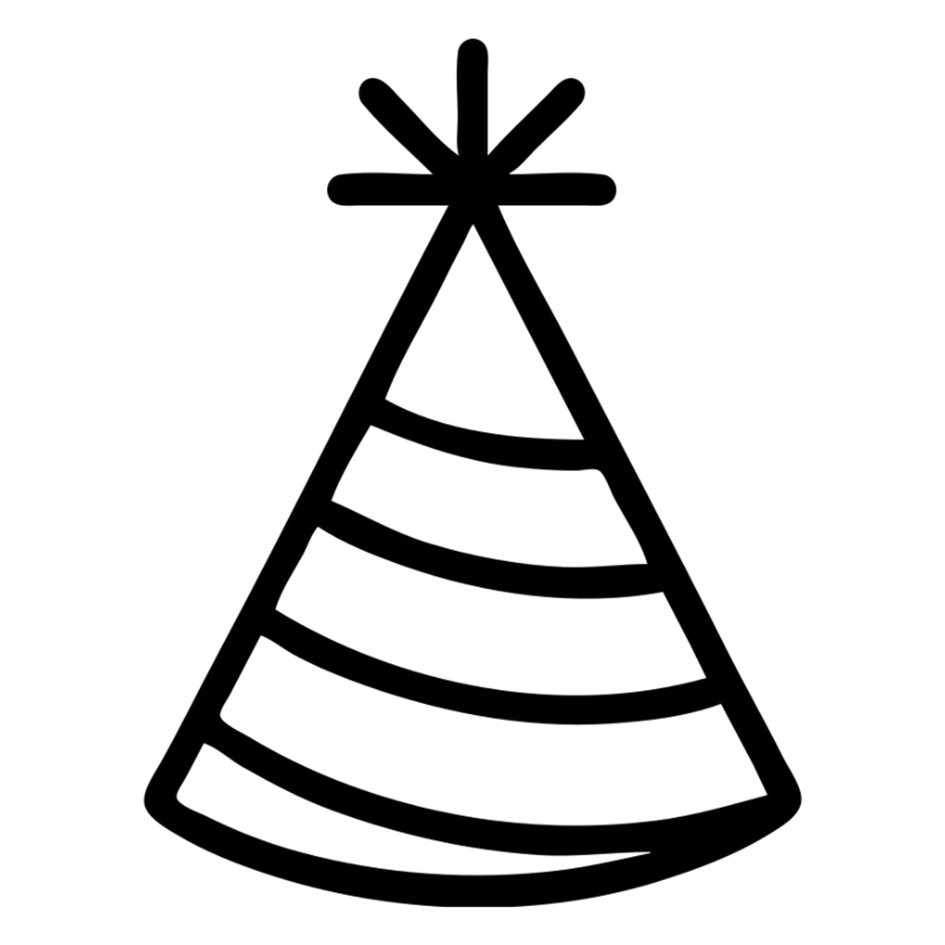 party hat, simple icon style, clean lines, minimal details, suitable for app icon sticker