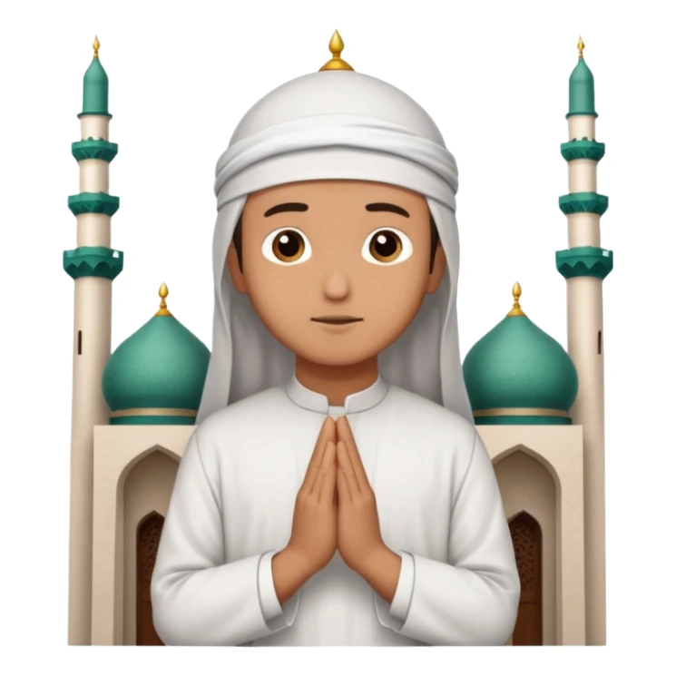 A person praying in Islam religion  make it a 2d pls sticker