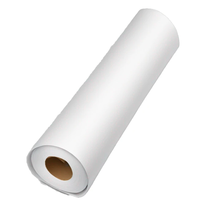 roll of white wrapping paper  sticker