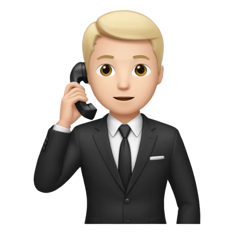 businessman talking on the phone, full body sticker