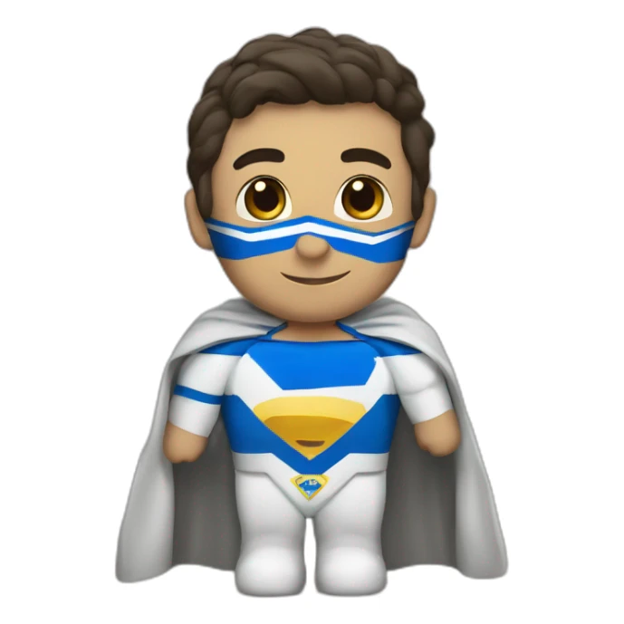 israeli superman with israel flag as cape sticker