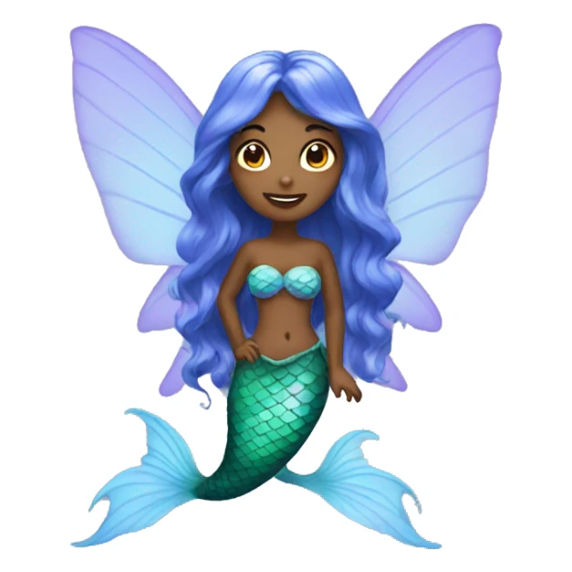mermaid with fairy wings sticker