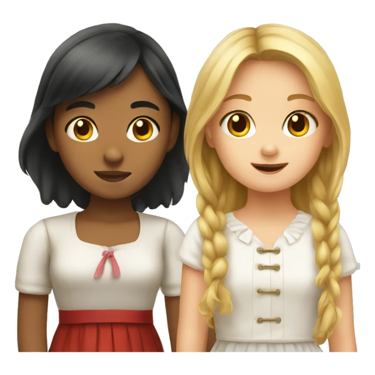 german girl and filipino girl sticker