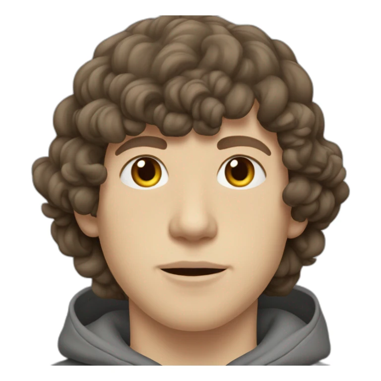 Jesse Eisenberg grey hoodie brown hair 3 day beards sticker