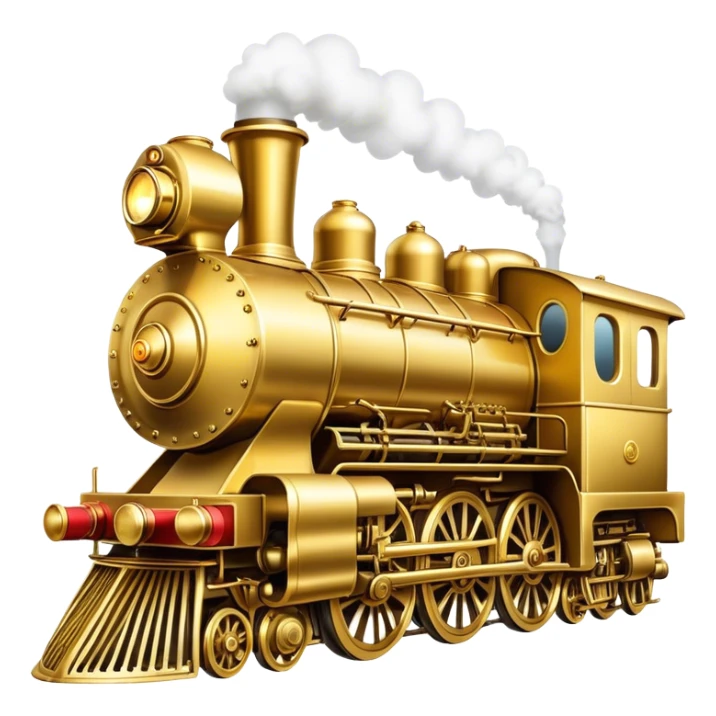 Golden locomotive sticker