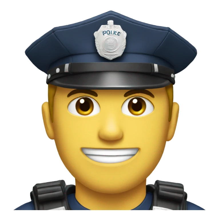 Doble cara con el emoji de policia sticker