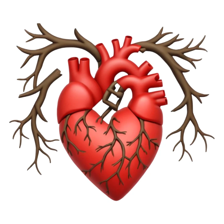 Heart made of twisted branches sticker