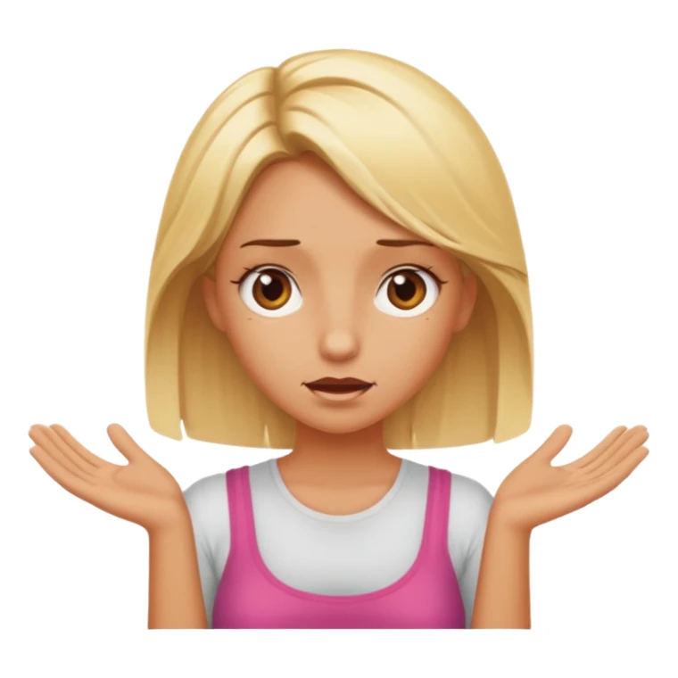 Blonde sunburnt girl shrugging sticker