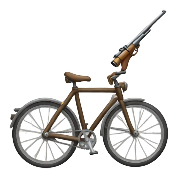 bike with a mounted musket sticker