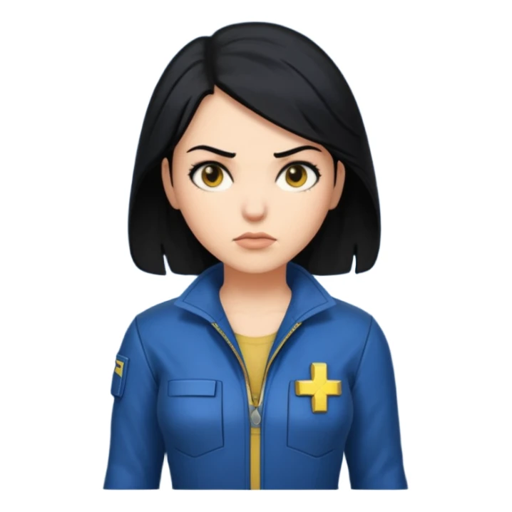 Lucy (black hair) from the Fallout TV show sticker