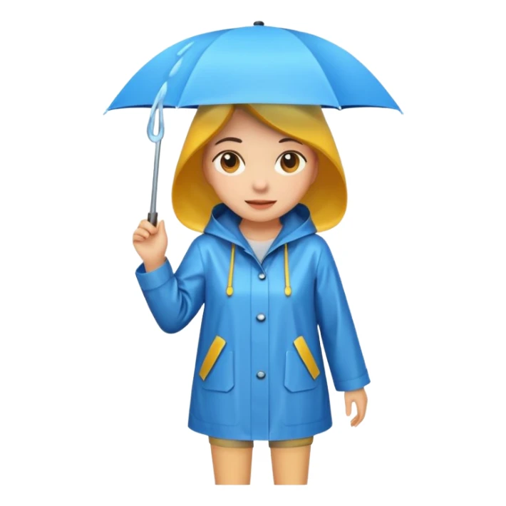 woman wearing a raincoat sticker