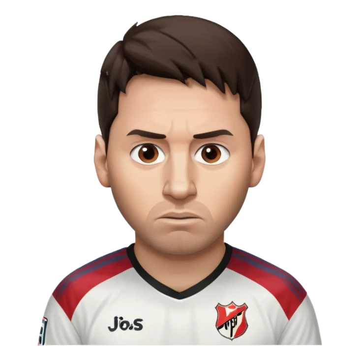 Lionel Messi angry wearing River Plate shirt sticker