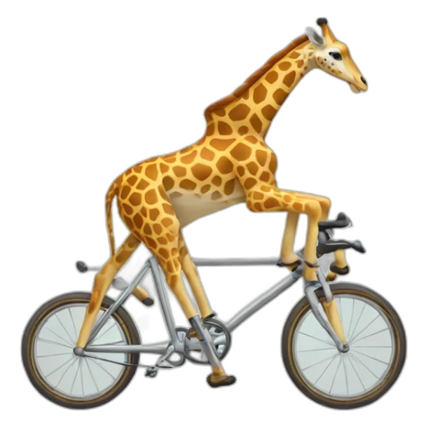 une girafe qui fait du velo sticker