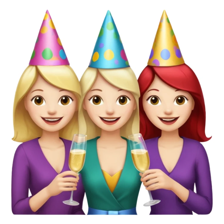 music party three women sticker