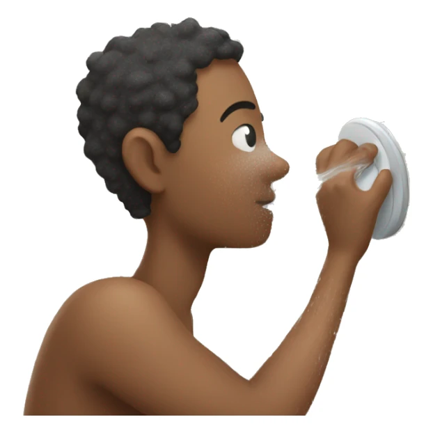 Person sanding in the shower sticker