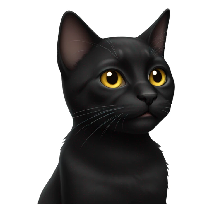 black cat sticker