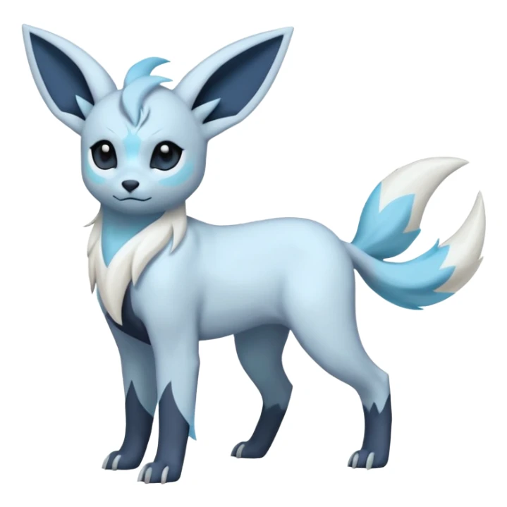 Pastel Absol-Glaceon-Umbreon-fusion (full body) sticker