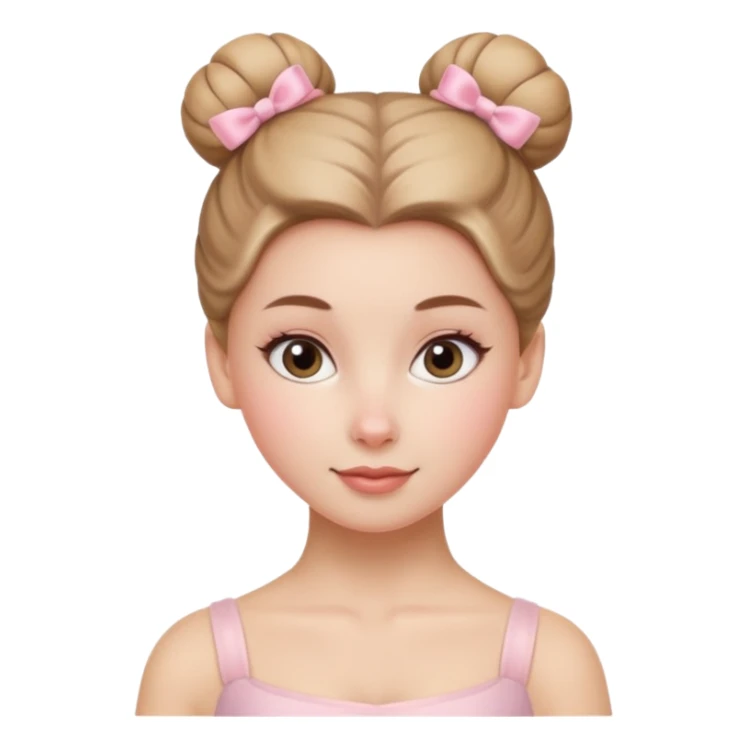 white girl with a ballet bun sticker