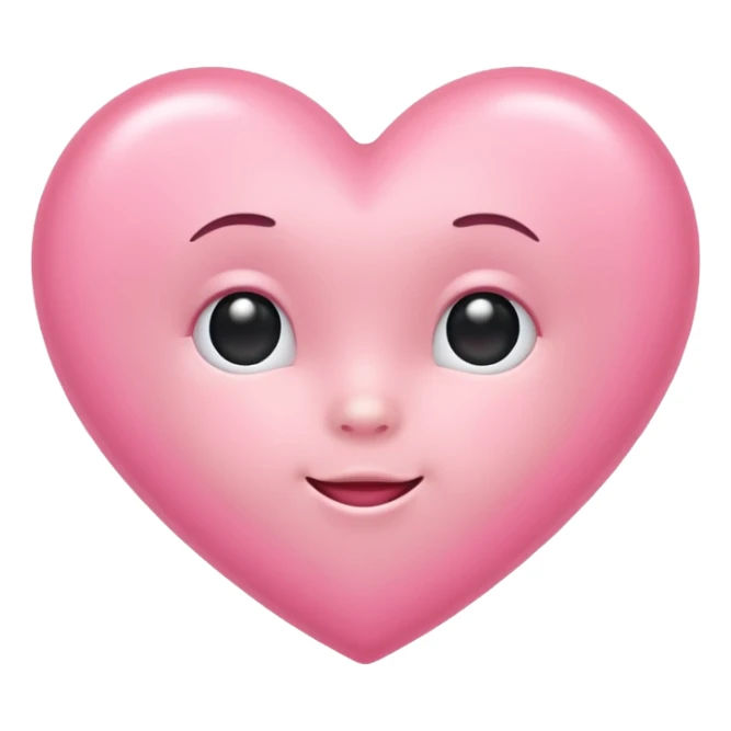Blush baby pink love heart emoji  sticker