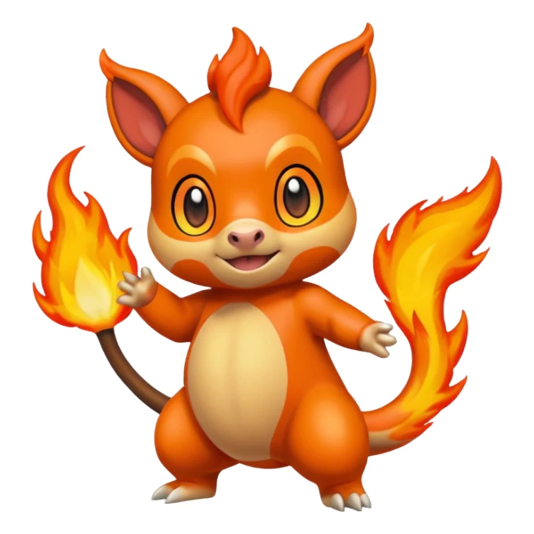 Chimchar-Tepig-fusion (full body) sticker