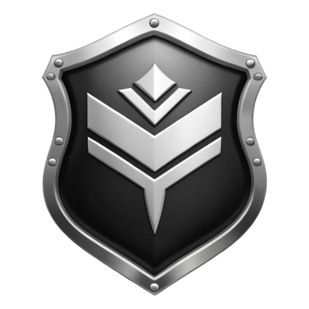 Shield logo with SCO letters in black and white sticker