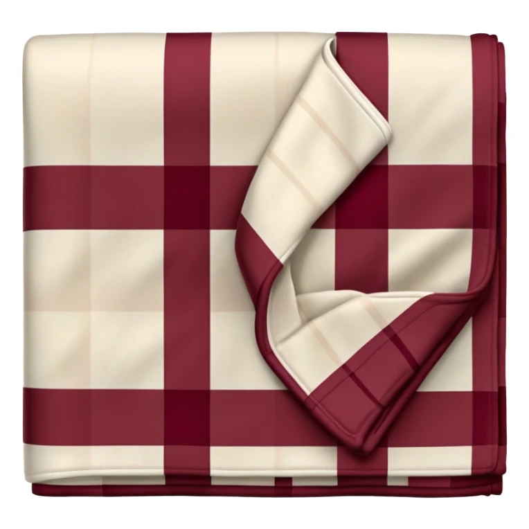 Plad white and Burgundy blanket folded  sticker