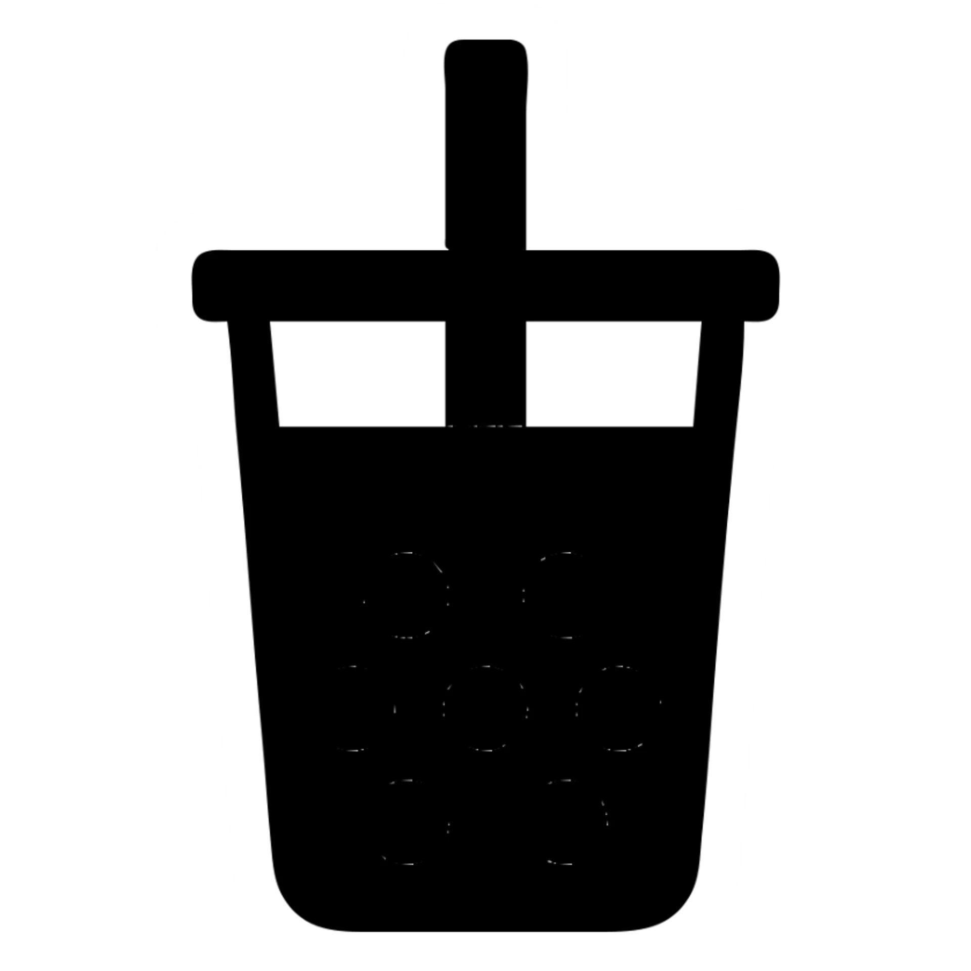 Aesthetic Bubble Tee with a pink-to-white and white-to-green match gradient, brown balls and a brown tube sticker