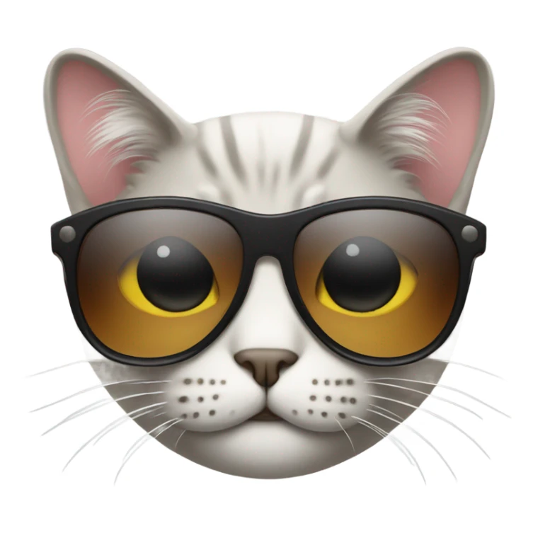 Cat with sunglasses sticker