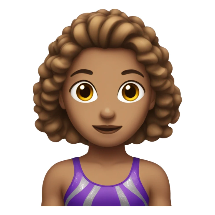 gymnast with brown hair  sticker