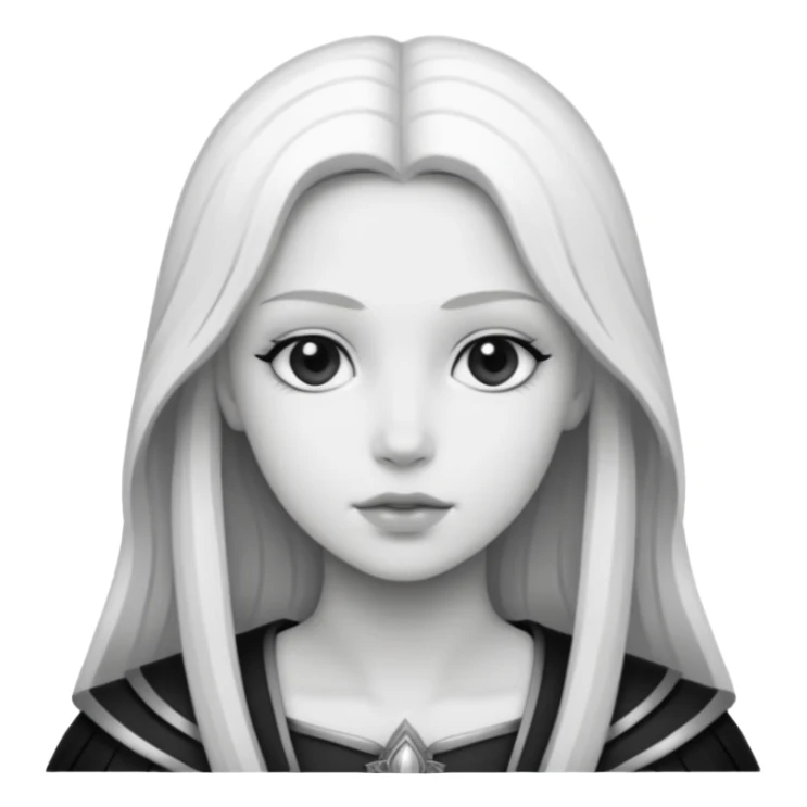 Aasimar dnd estilo blanco y negro dibujo sticker