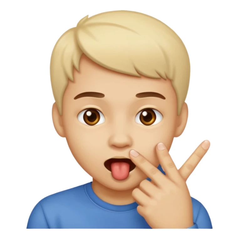 Emoji mordiéndose el dedo coqueto sticker