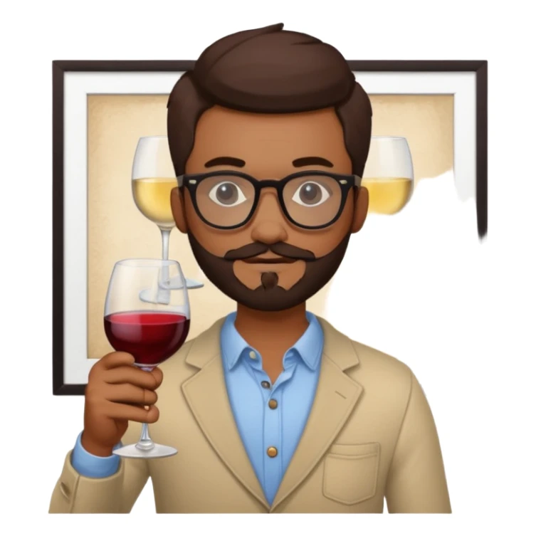 Bobo hipster fan d’expositions d’art sticker