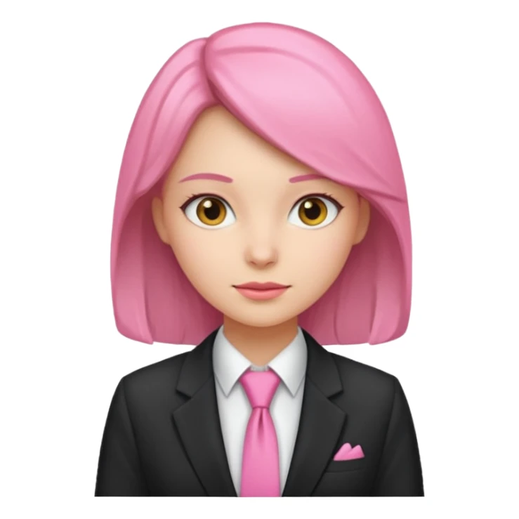 woman with pink tie and blazer sticker
