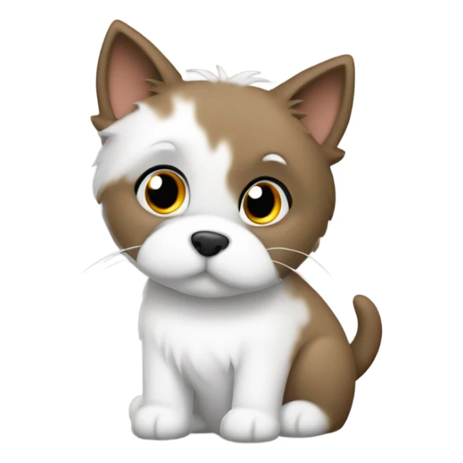 West Highland white terrier with brown cat and grey cat sticker