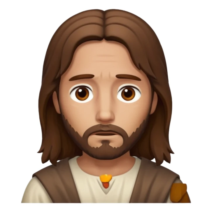 make a picture of Jesus sad sticker
