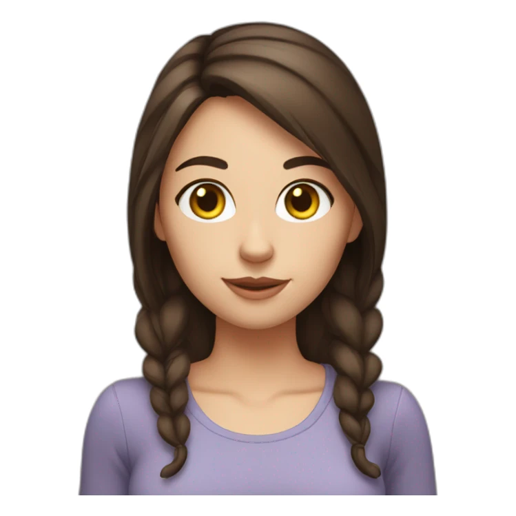 Cat girl (Caucasian with dark brown hair) sticker