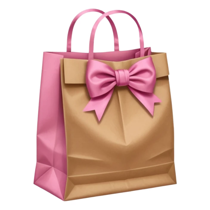 Bolsa de papel con manija y coquette sticker