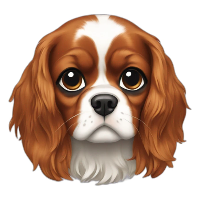 King Charles spaniel wearing a bandana sticker