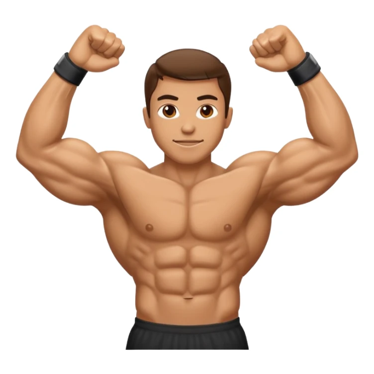 muscular arm, fitness, energetic gym emoji sticker