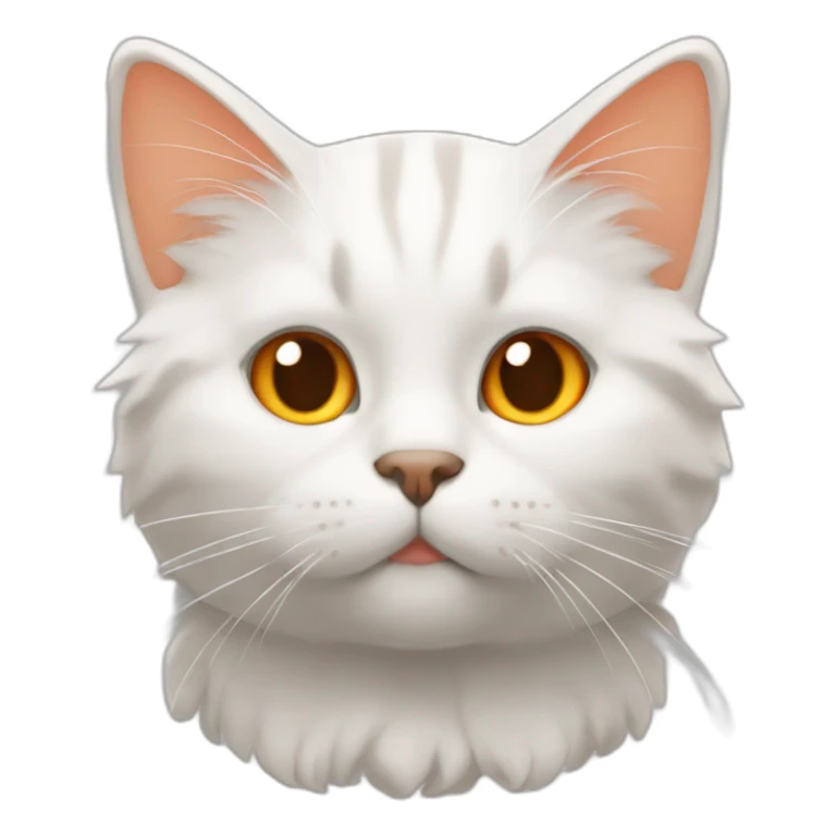 hazme un gato blanco con manchas naranja  sticker