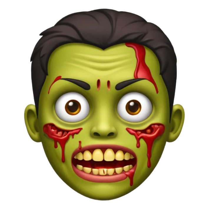 Quero um zumbi com a pele morena, com machucados no rosto (poucos) com dentes de ouro sticker