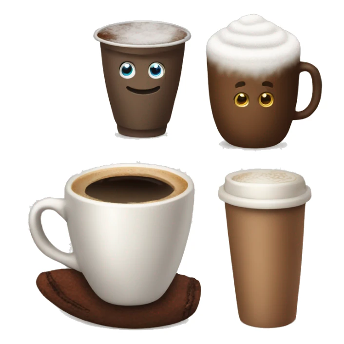 Coffee, cocoa, snow, winter, new year, warm clothes, New Year toys sticker