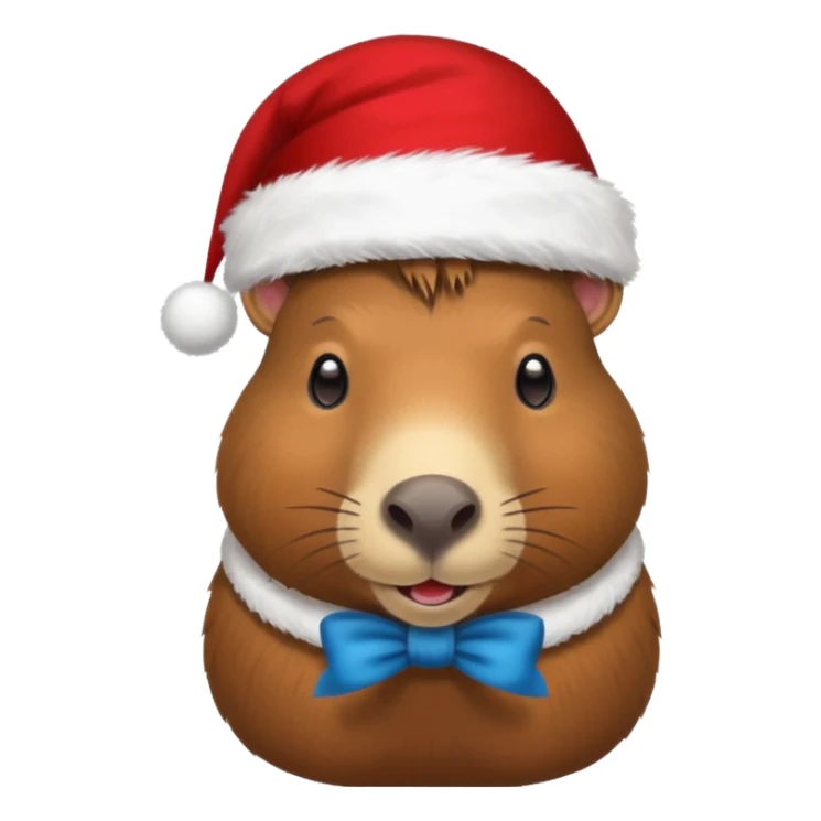 Un. Capibara, un sombrero de Navidad. sticker
