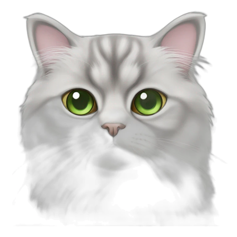 chinchilla persian cat with green eyes sticker