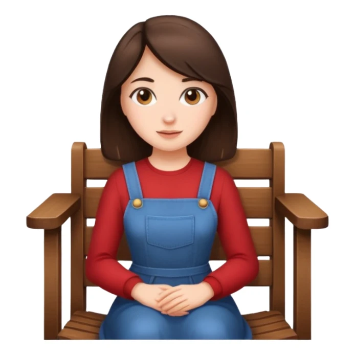 a brunette woman sitting on a chair sticker