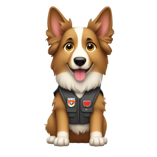 Austrian Shepherd Wearing a Service Vest sticker